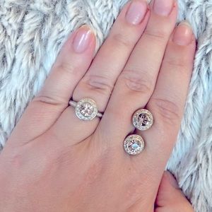 Swarovski Halo Ring & Earrings Set